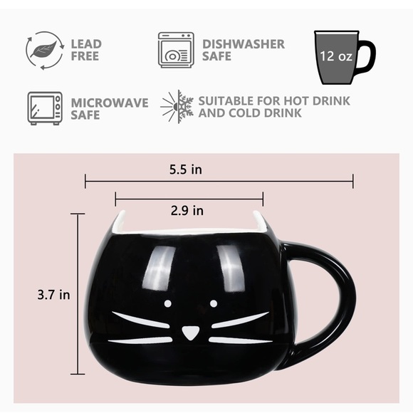 Black Cat Coffee Mug by Koolkatkoo - Picture 3 of 6